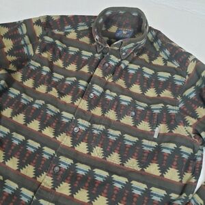 Woolrich Men’s Large Deep Hunter  Southwest Blanket Flannel 6579 Aztec Shirt
